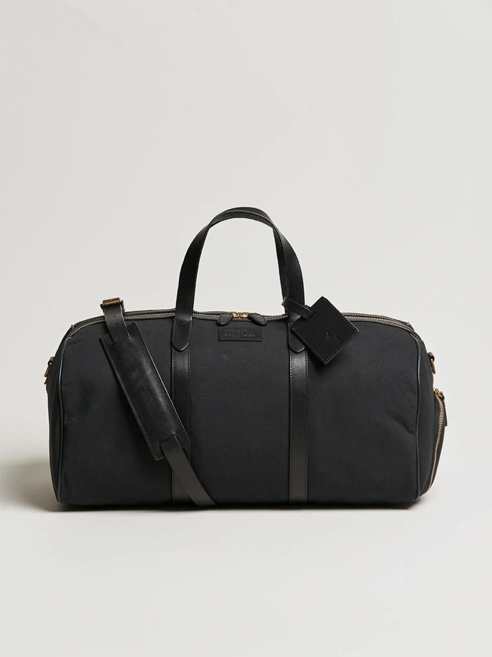 POLO RALPH LAUREN Canvas and Leather Dufflebag Black